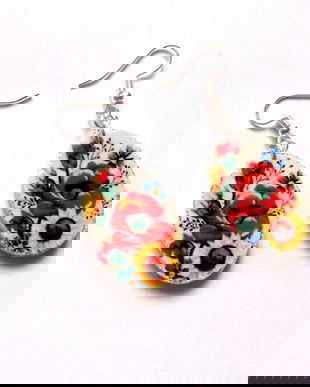 cercei lemn cu flori 42685