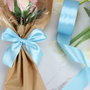Panglica de satin bleu