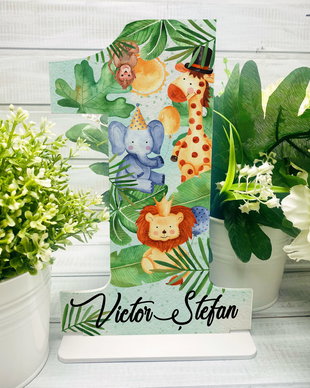 Cifra 1 Personalizata - Jungle Party