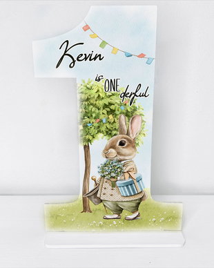 Cifra 1 Personalizata - Charming Bunny