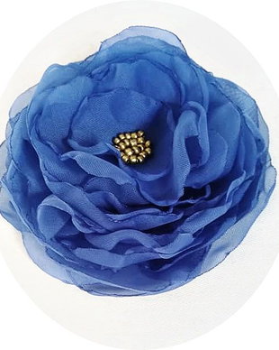 brosa floare albastru voal  11,5 cm