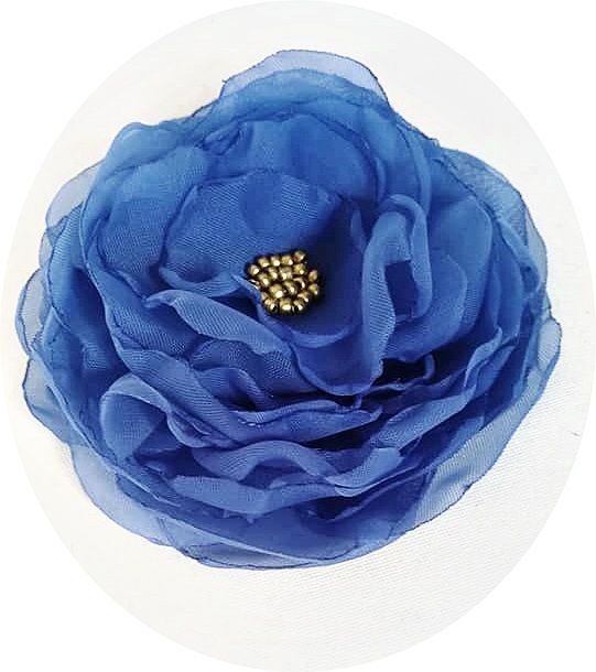 brosa floare albastru voal  11,5 cm