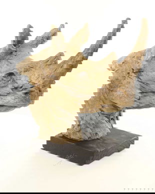 Schelet de rinocer - statueta din rasini