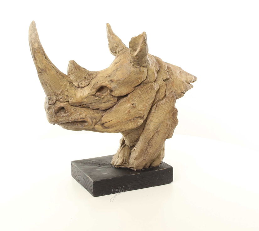 Schelet de rinocer - statueta din rasini