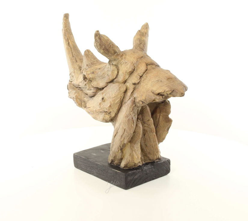Schelet de rinocer - statueta din rasini