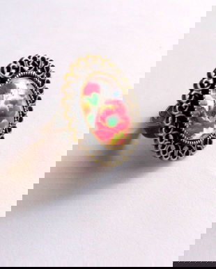 inel sticla cu maci 42712