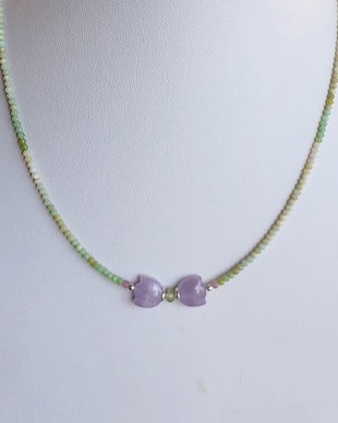 Opal verde cu ametist