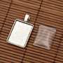 Cabochon transparent dreptunghiular