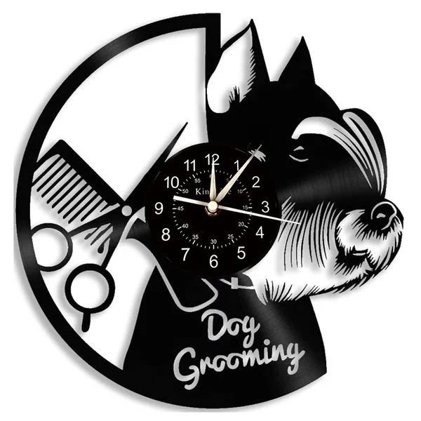 Dog grooming-ceas de perete