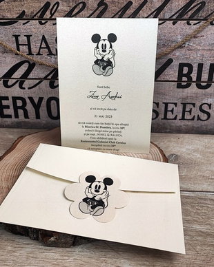 Invitatie MICKEY SILUETTE