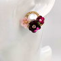 Rezervat Cercei - Bouquet Magenta Flowers & Pearls