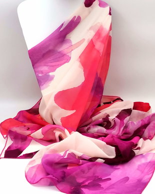 Eșarfa SPLASHES OF MAGENTA COLOUR