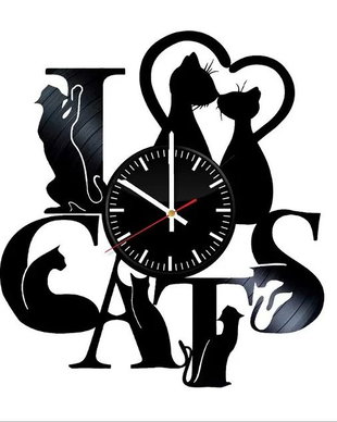 I LOVE CATS-ceas de perete