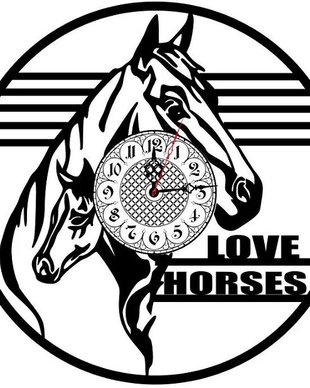 ceas de perete "Love horses"