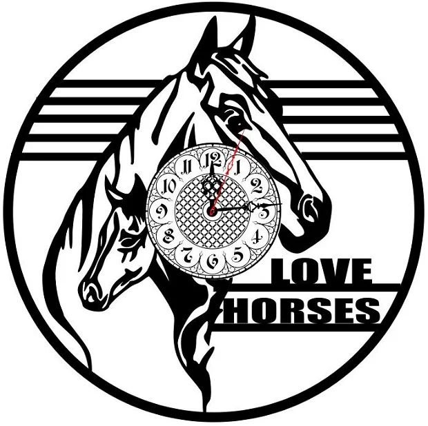 ceas de perete "Love horses"