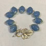 BRATARA ~ BLUE LEAF~ murano,accesorii argintate