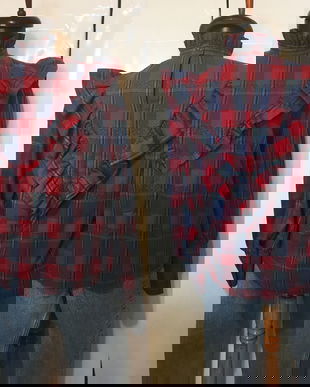 OSCAR OF SWEDEN BLUZA BUMBAC TARTAN EDWARDIAN