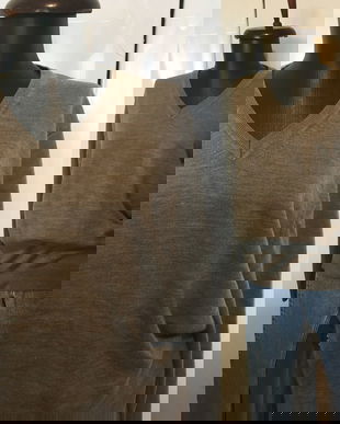 TCHIBO PULOVER LANA MERINOS MARON