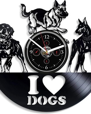 I LOVE DOGS-ceas de perete
