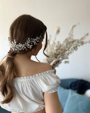 Accesoriu pentru mirese cu cristale si margele JOCELYN