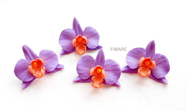 Orhidee violet - cercei atarnatori