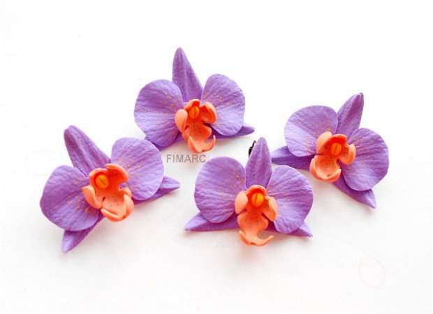 Orhidee violet - cercei atarnatori