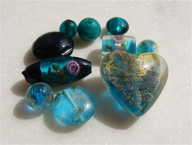 Mix margele Lampwork (lucrate manual in India)