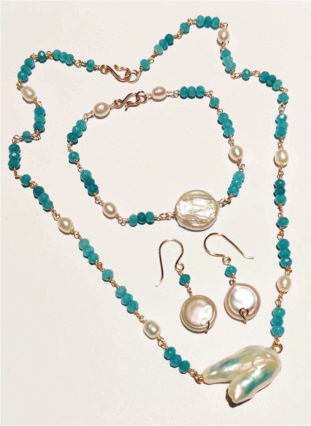 Set jad cu perle baroc (988)
