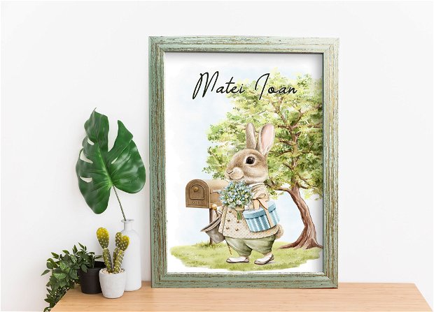 Tablou bebe personalizat - Charming Bunny