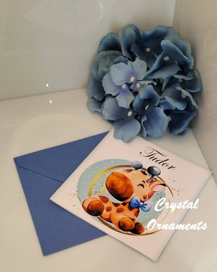 Invitatie botez baby girafa