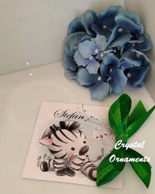 Invitatie botez baby zebra / animale