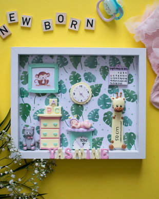 Ramă copii animălute | Personalizată handmade | Lut polimeric