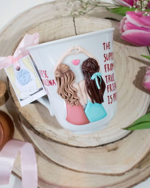 Cana prieteniei | Personalizată handmade | Lut polimeric