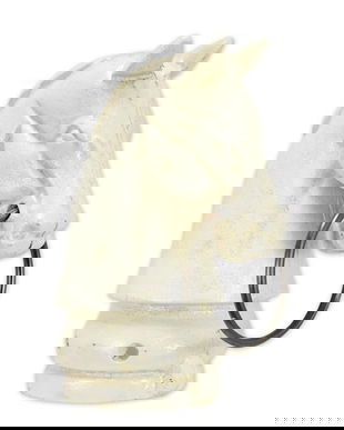 Suport pentru prosoape din fonta sub forma de cap de cal