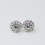 Cercei Swarovski / Crystal / Chaton Ball / Argint 925