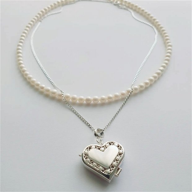 Colier perle naturale | Love Locket |