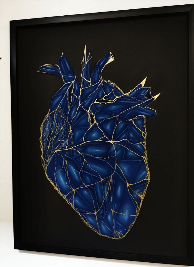 Tablou  "Deep Blue Heart"