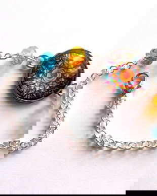 bratara sticla cu mandala 42735