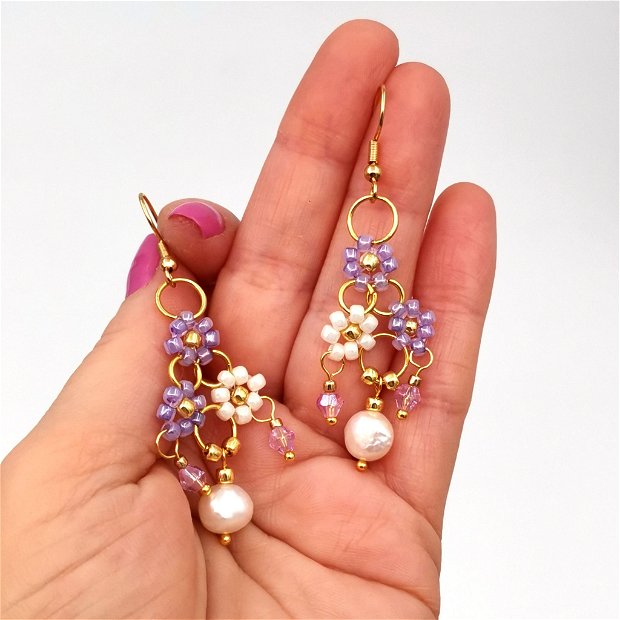 Cercei - Pearl Purple Flowers