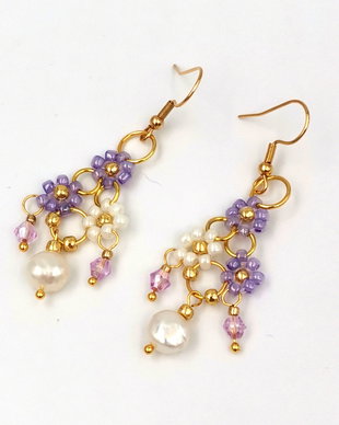 Cercei - Pearl Purple Flowers