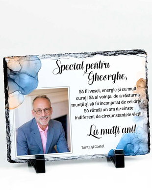 Cadou personalizat zi de nastere - ardezie