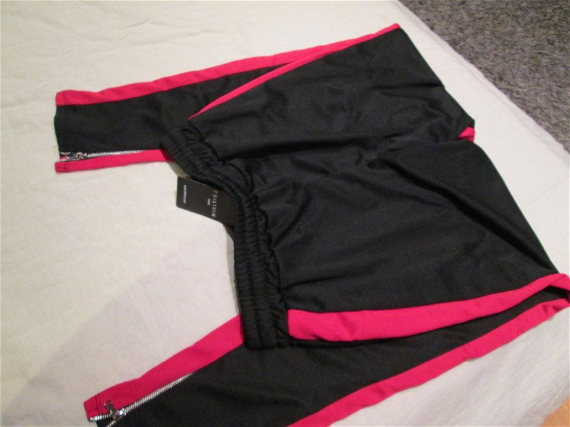 pantaloni noi dunga rosie  XL