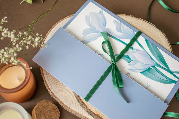 Invitatie nuntă Blue Romance