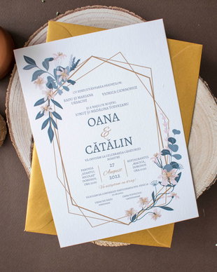 Invitație nuntă Floral Elegance