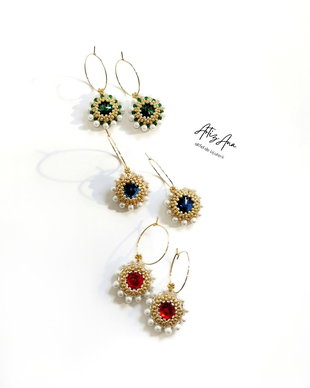 Cercei drop rivoli Swarovski