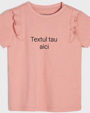 Tricou personalizat fetite cu volanase decorative