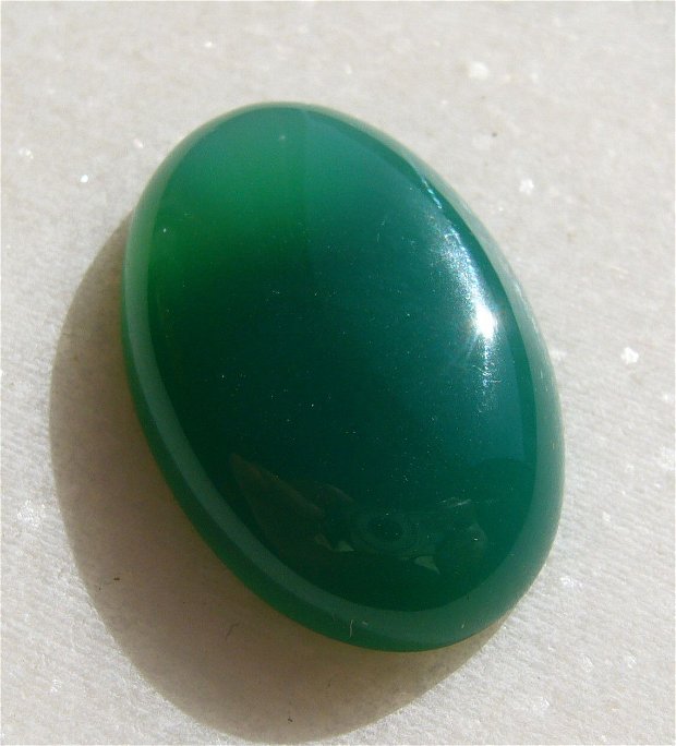 Cabochon 8 agata verde aprox 30x20x6.7 mm