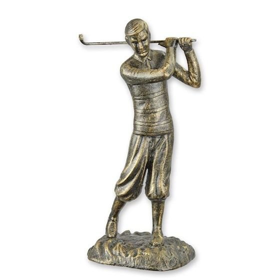 Statueta din metal cu un jucator de golf