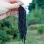 Cercei lungi margele negre 14.3 cm
