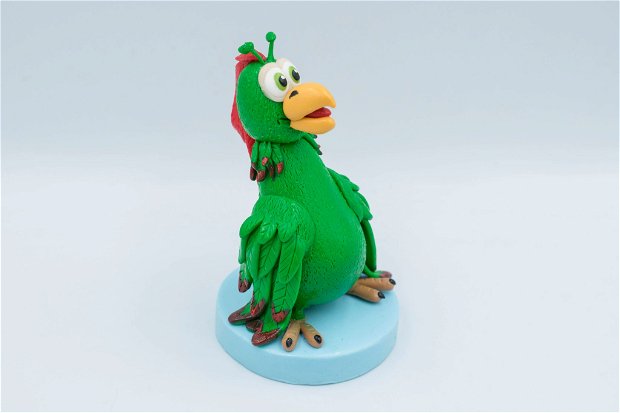 Figurină Googa Papagalul | Personalizată handmade | Lut polimeric
